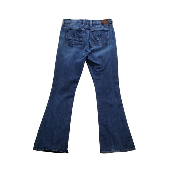 Lucky Brand 8/29 9 Sofia Bootcut Jeans Embroidered Pockets Blue - Picture 1 of 12